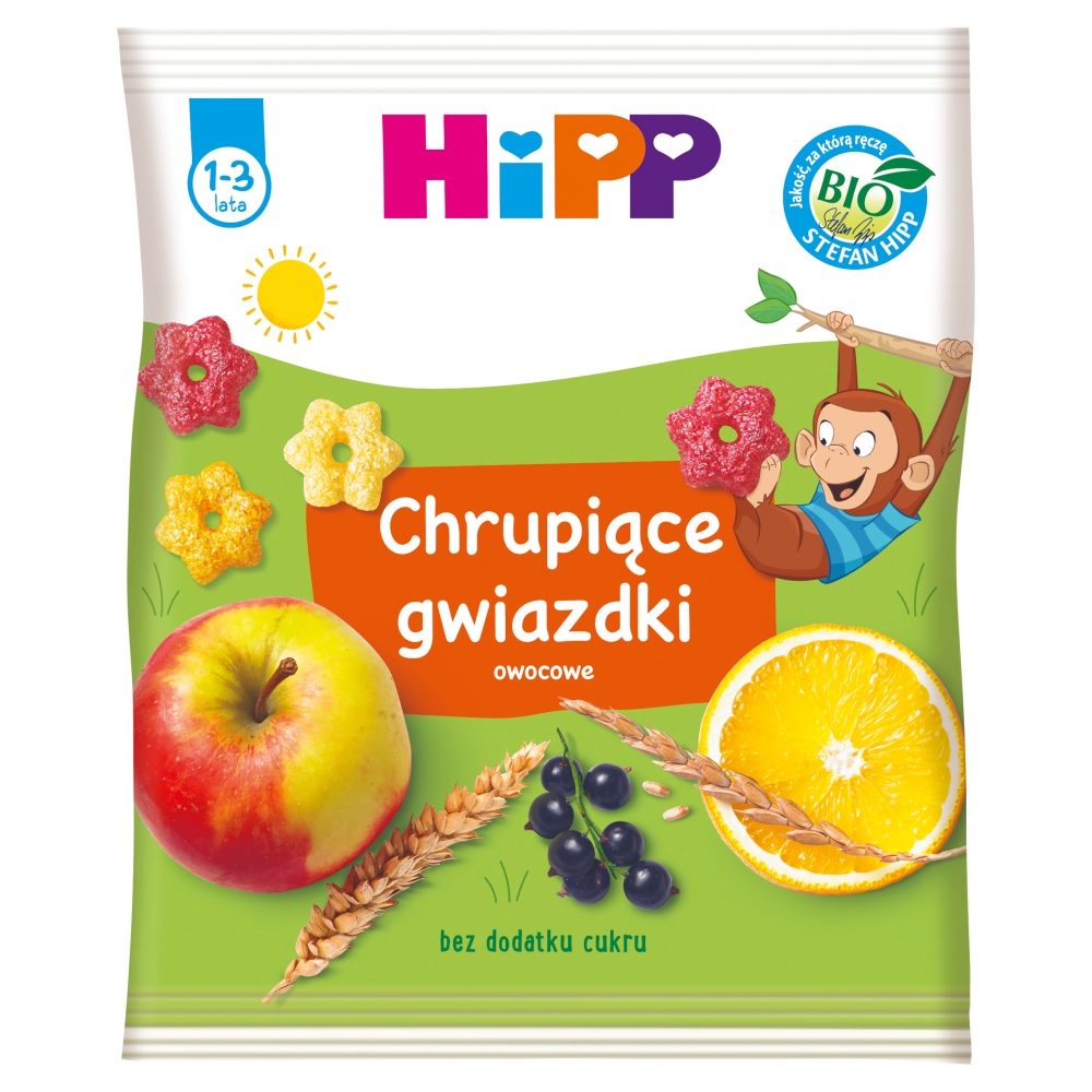 HiPP BIO Chrupiace gwiazdki owocowe dla malych dzieci 1 3 lata 30 g