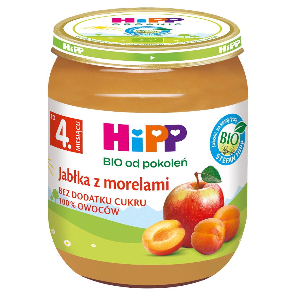 HiPP BIO Jabłka z morelami po 4. miesiącu 125 g
