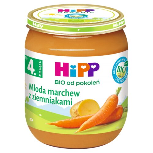 HiPP BIO Młoda marchew z ziemniakami po 4. miesiącu, 125g