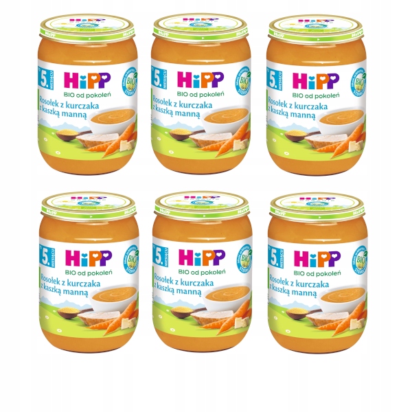 HiPP-BIO-Rosolek-z-kurczaka-z-kaszka-manna-6x190g