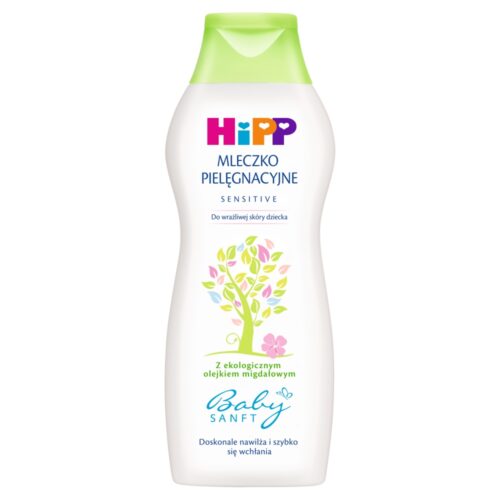 HiPP Babysanft Sensitive, Pielęgnacyjne mleczko do ciała, od 1. dnia życia, 350 ml