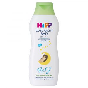 HiPP Babysanft Sensitive Na dobranoc Plyn do kapieli dla dzieci od 1. dnia zycia 350 ml