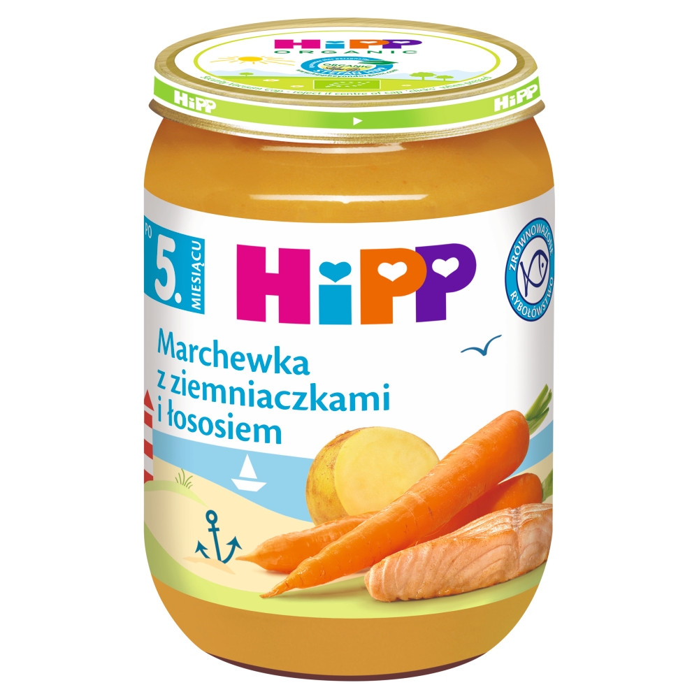 HiPP Marchewka z ziemniaczkami i łososiem po 5. miesiącu 190 g