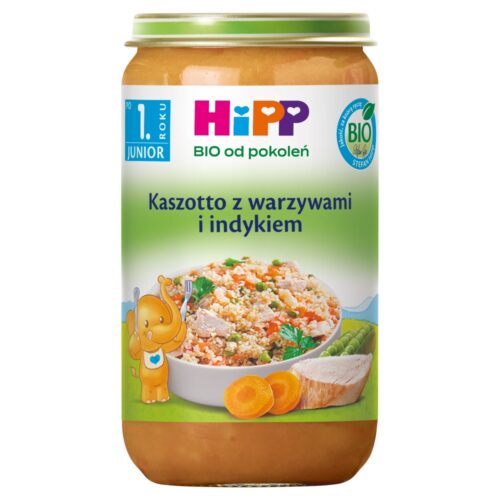 HiPP BIO Kaszotto z warzywami i indykiem po 1. roku 250 g