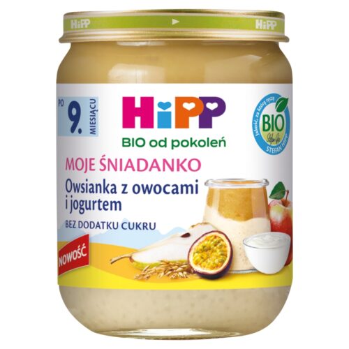 HiPP Bio Owsianka z owocami i jogurtem 160g po 9 miesiącu