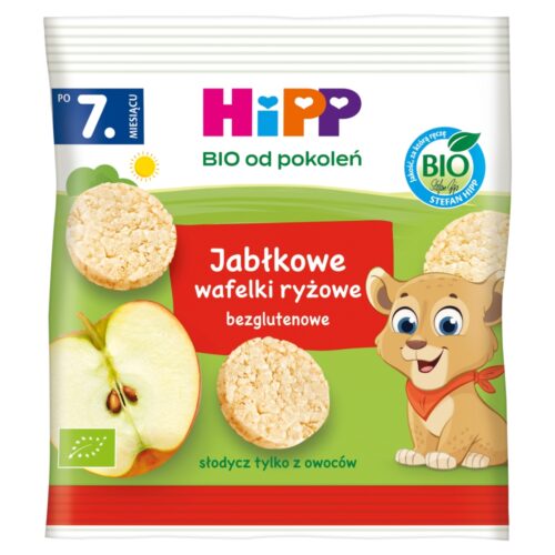 Jabłkowe wafelki ryżowe HiPP BIO po 7. m-cu, 30 g