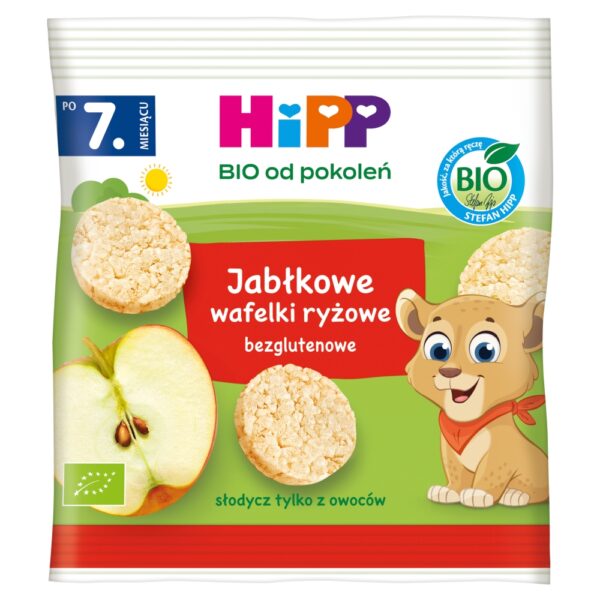 Jabłkowe wafelki ryżowe HiPP BIO po 7. m-cu, 30 g