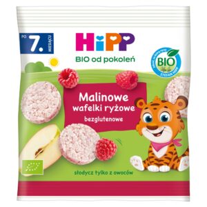 HiPP BIO Malinowe wafelki ryżowe po 7. miesiącu 30 g