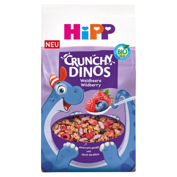 HiPP BIO Musli chrupiące dinozaury owoce leśne po 3.roku, 300g