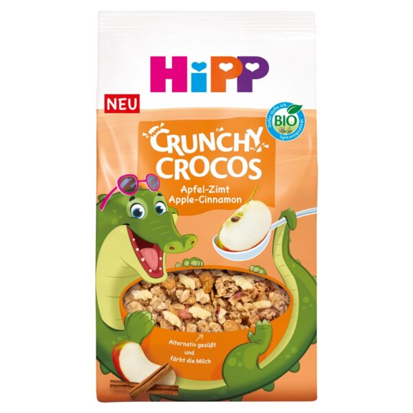 HiPP BIO Musli chrupiące krokodyle jabłko cynamon po 3.roku, 300g