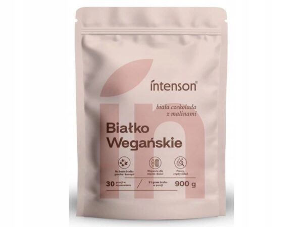 Białgo wegańskie 900g Biała czekolada z maliną