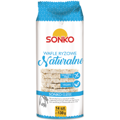 Sonko Classic Wafle ryżowe naturalne 130 g (14 sztuk)