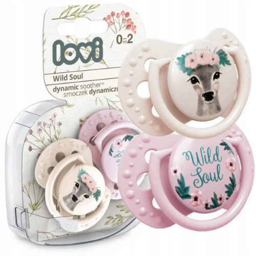 Smoczek silikonowy dynamiczny LOVI 0-2 m 2 szt. Wild Soul Girl