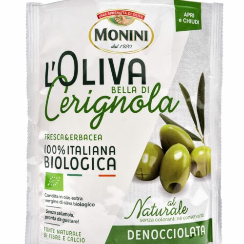 MONINI OLIWKI L"OLIVA zielone CERIGNOLA 150g b/pestki NOWOŚĆ!!!