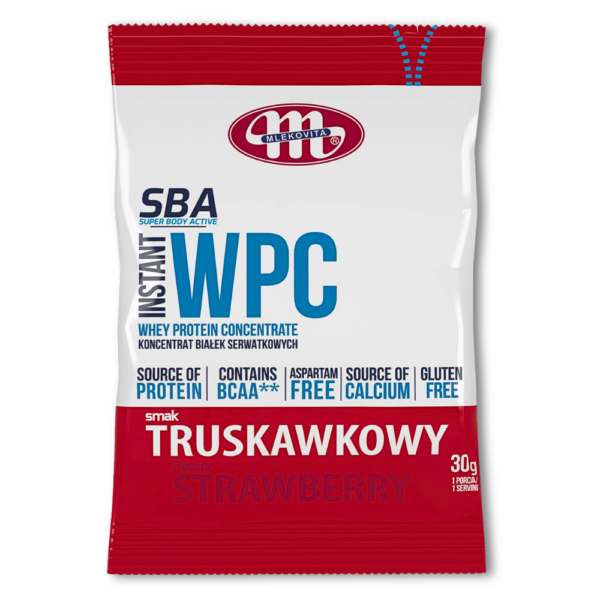 MLEKOVITA(150) SBA WPC Mlekovita 30g Odżywka białkowa Truskawkowa