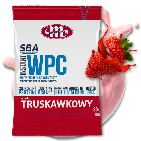 MLEKOVITA(153) SBA WPC Mlekovita 30g Odżywka białkowa Truskawkowa