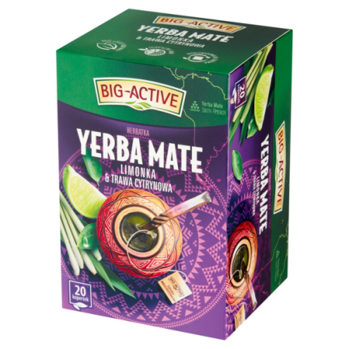 Big-Active Herbatka Yerba Mate limonka & trawa cytrynowa 30 g (20 x 1,5 g)
