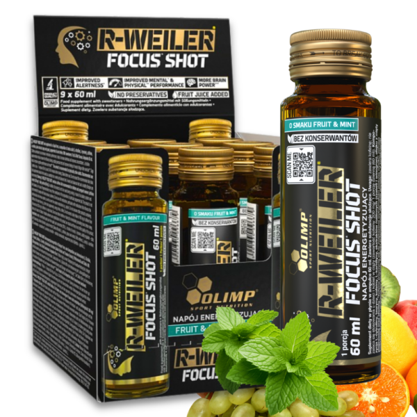 9x Olimp R-WEILER Fokus shot 60ml Owoce & Mięta