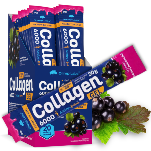 20x Olimp Labs Collagen 6000 Active & Brilliance 20g Gel Czarna Porzeczka