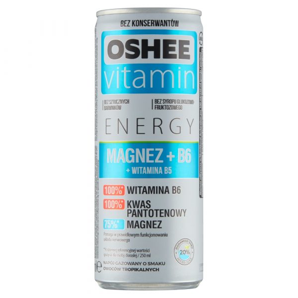 Oshee Vitamin Energy Napoj gazowany o smaku owocow tropikalnych 250 ml 1 1