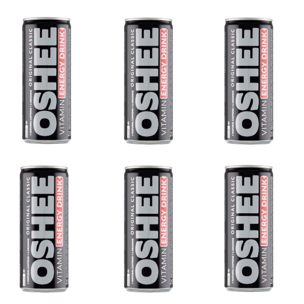 Oshee Vitamin Original Classic Gazowany napój energetyzujący 250 ml – 6PAK