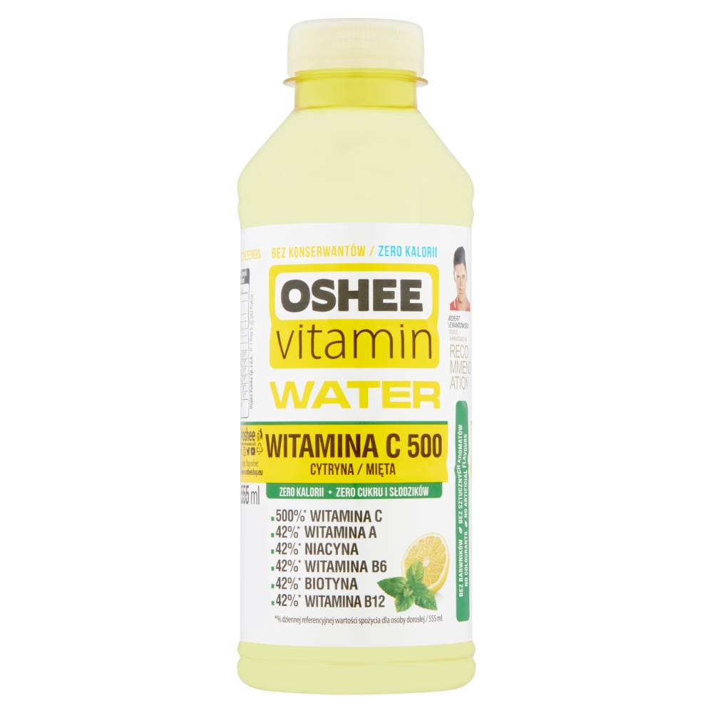 Oshee Vitamin Water Napój niegazowany cytryna-mięta 555 ml