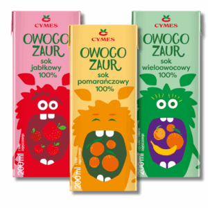 Owocozaur sok 100% w 3 smakach: jabłko pomarańcza wieloowocowy 200ml x 27 5 Owocozaur sok 100% w 3 smakach: jabłko pomarańcza wieloowocowy 200ml x 27 / LA02MIX2-MIX-27
