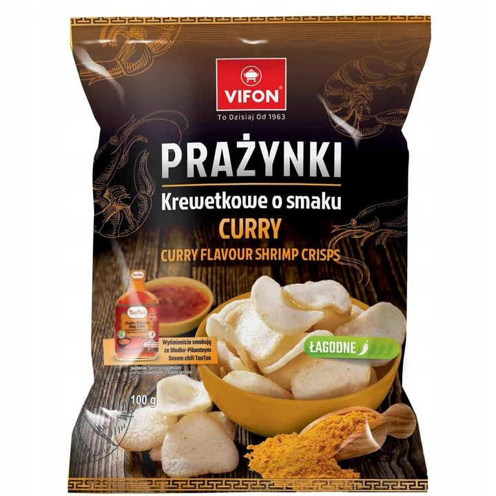 Prazynki krewetkowe o smaku curry 100 g Vifon