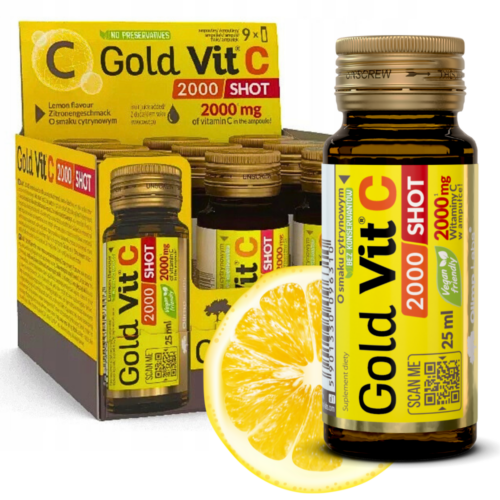 9x Olimp Gold-Vit C 2000 Shot 25ml cytrynowy