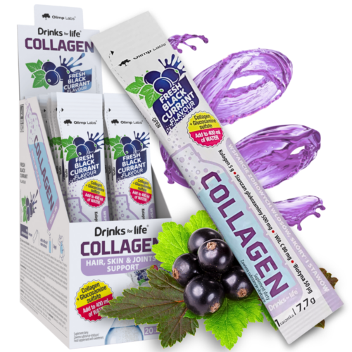 20x Olimp Drinks for life® COLLAGEN 7,7g czarna porzeczka