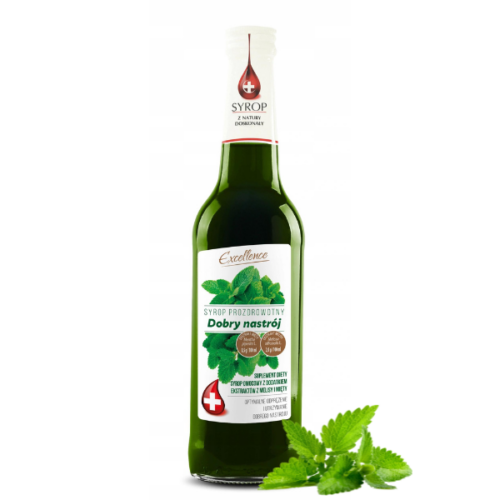 Excellence Syrop prozdrowotny mięta i melisa DOBRY NASTRÓJ, 320 ml