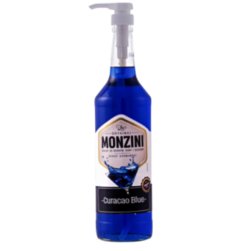 Excellence Monzini syrop barmański z pompką Blue Curacao, 1000 ml