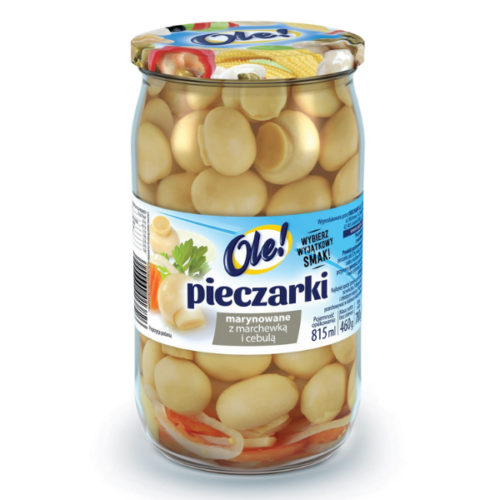 Ole! Pieczarki marynowane z marchewką i cebulą, 815ml