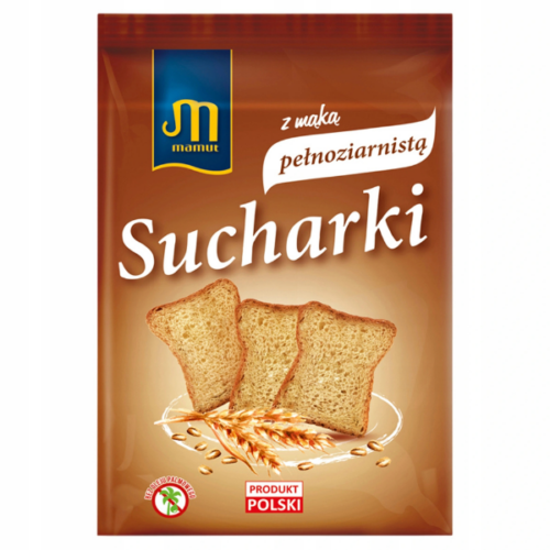 MAMUT Sucharki Pełnoziarniste 235g GRZANKI