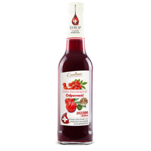 Excellence Syrop prozdrowotny Odporność - Jarzębina i Acerola, 320 ml