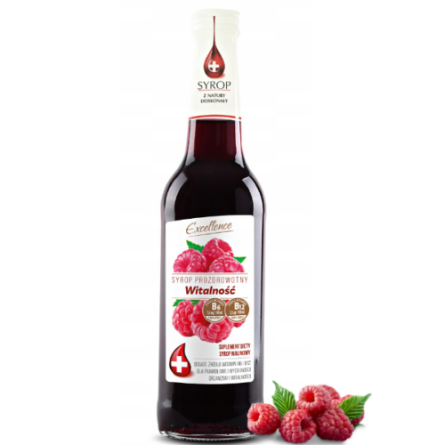 Excellence Syrop prozdrowotny o smaku malinowym WITALNOŚĆ, 320 ml