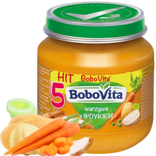 BoboVita Warzywa z indykiem po 5 miesiącu 125 g