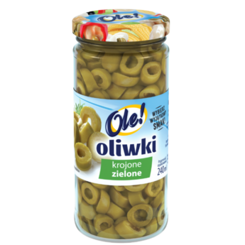 Ole! Oliwki zielone krojone, 240 ml