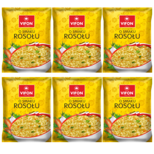 Vifon Zupa błyskawiczna o smaku rosołu 65 g x 6 szt