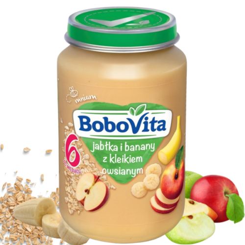 BoboVita Jabłka i banany z kleikiem owsianym po 6 miesiącu 190 g