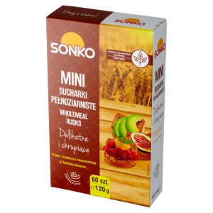 Sonko Mini sucharki pelnoziarniste 120 g 60 sztuk