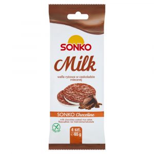 Sonko Wafle ryzowe w czekoladzie mlecznej 65 g 4 sztuki