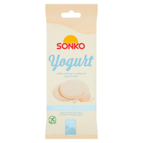 Sonko Wafle ryżowe w polewie jogurtowej, 65g