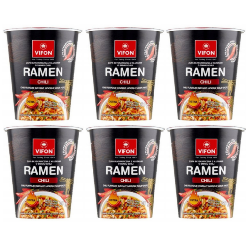 Ramen - zupa o smaku chili kubek 60g x 6 szt
