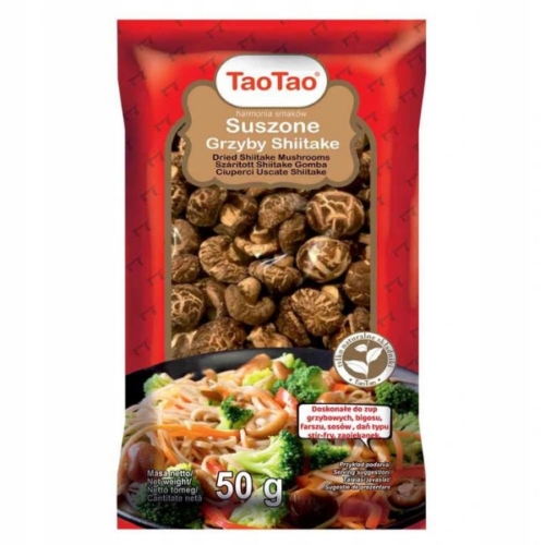 Grzyby SHIITAKE TaoTao całe kapelusze 50 g