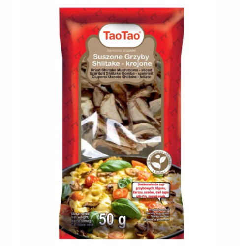 Grzyby SHIITAKE krojone 50g Tao Tao