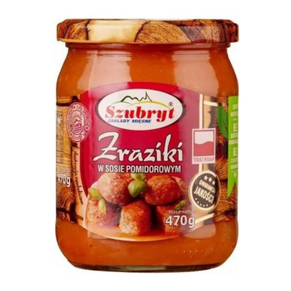 Szubryt zraziki w sosie pomidorowym