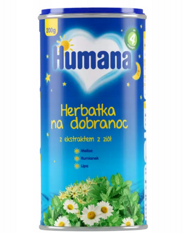 Zrzut ekranu 2024-12-02 124103 Humana Herbatka na dobranoc z ekstraktem z ziół po 4. miesiącu 200 g