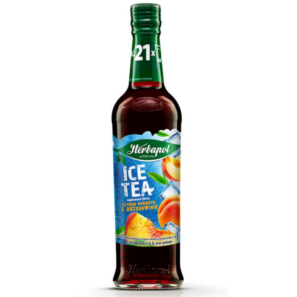 Herbapol ICE TEA Czarna herbata z brzoskwinią suplement diety 420 ml
