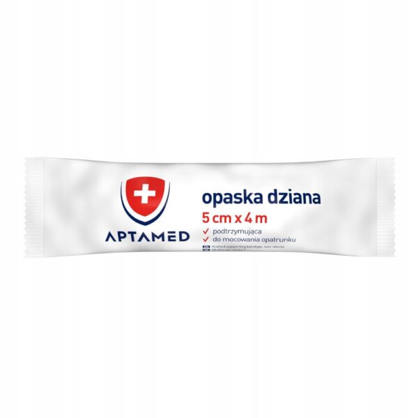 DR VITA APTAMED Opaska dziana 5 cm x 4 m podtrzymująca